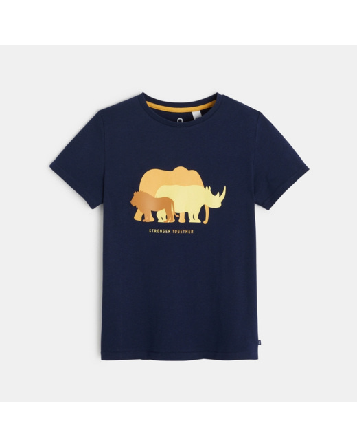 T-shirt à motif animalier bleu garçon