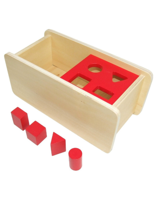 Boite avec encastrement pour 4 formes