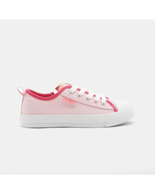 Tennis toile bicolores roses fille