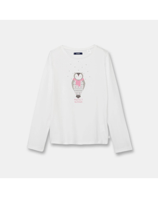 T-shirt à motif blanc fille