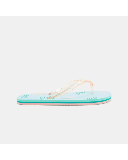 Tong étoile de mer fluo bleues fille