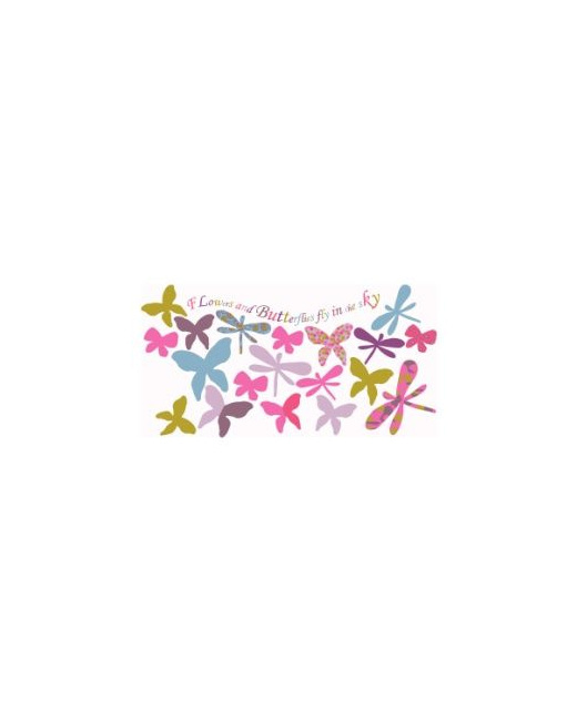 37 stickers papillons et libellules chambre fille