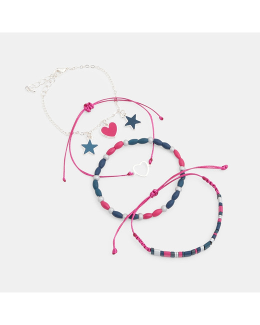 Bracelets fantaisie (lot de 4) rose fille