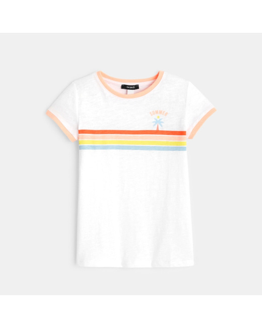 T-shirt à message "Summer" rose fille