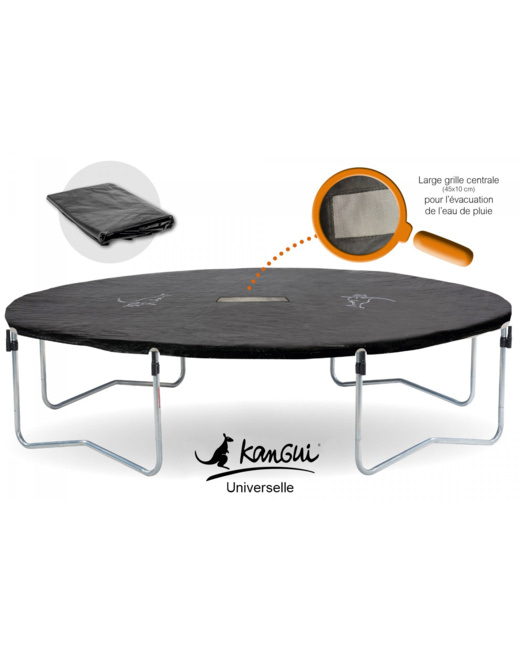 Bâche de protection pour trampoline en PVC noir