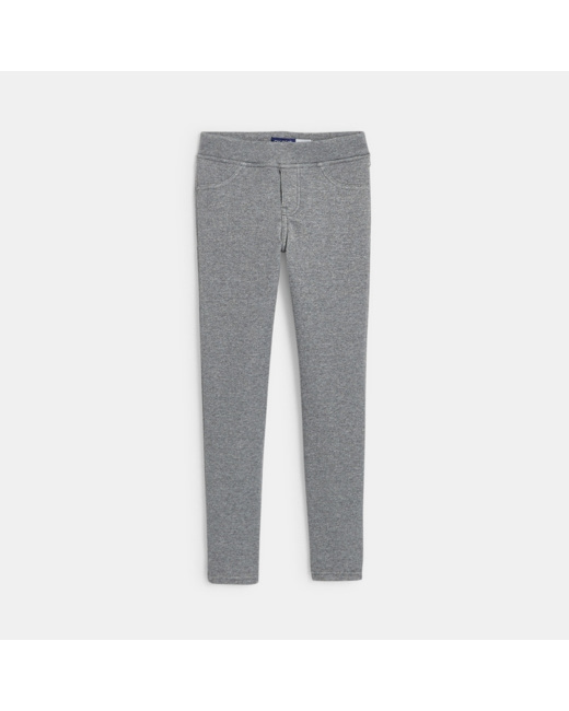 Jegging chaud et pailleté gris fille