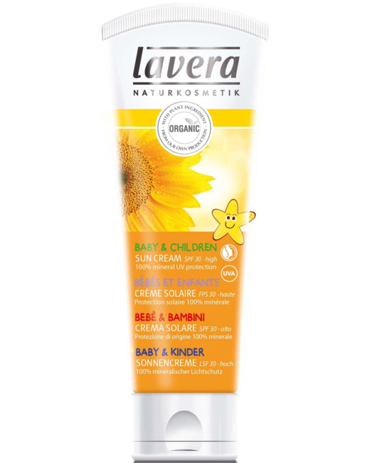 Crème solaire bio FPS 30 pour bébé et enfant