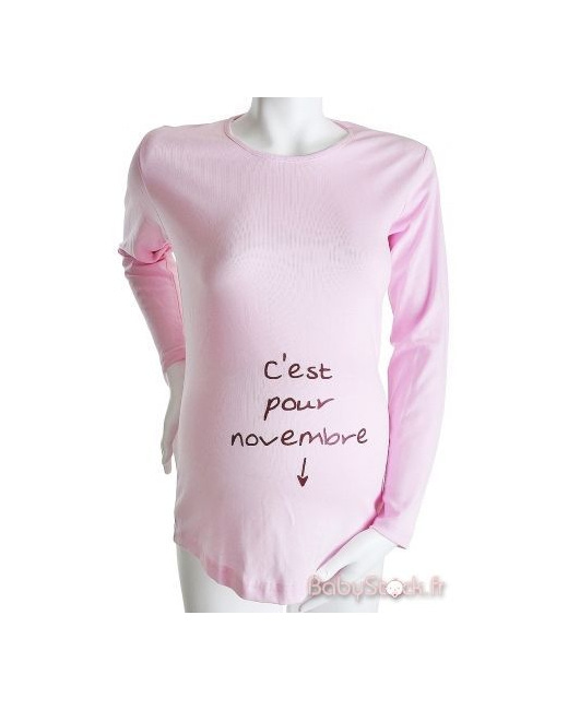 T-Shirt manches courtes 'c'est pour Novembre'