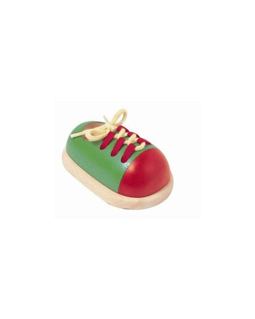 Chaussure en bois à lacer