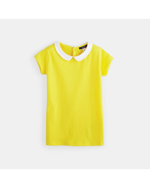 T-shirt col Claudine jaune fille
