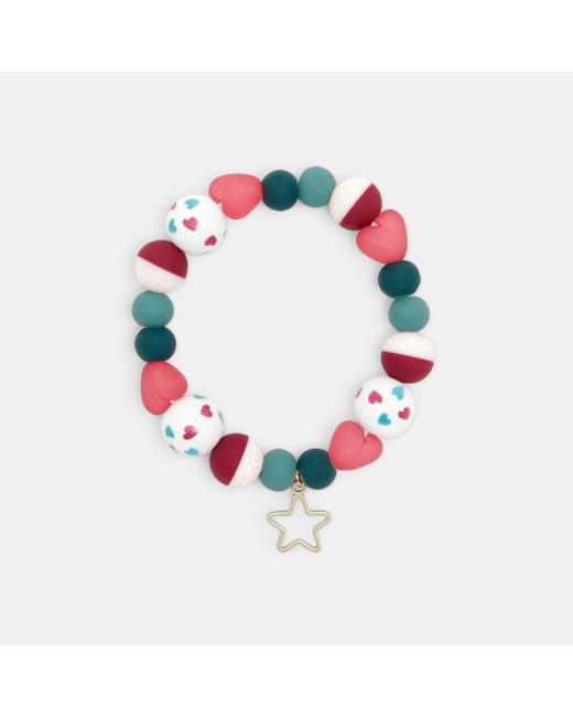Bracelet de perles vert fille