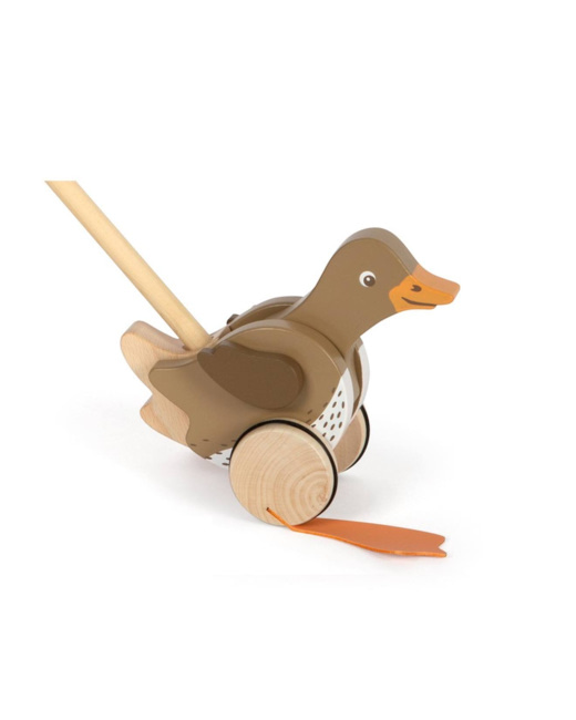Canard à pousser avec tête mobile