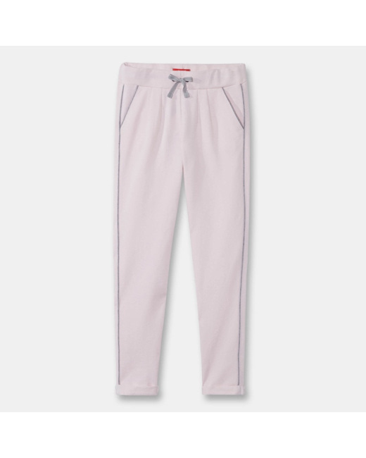 Jogging en molleton rose fille