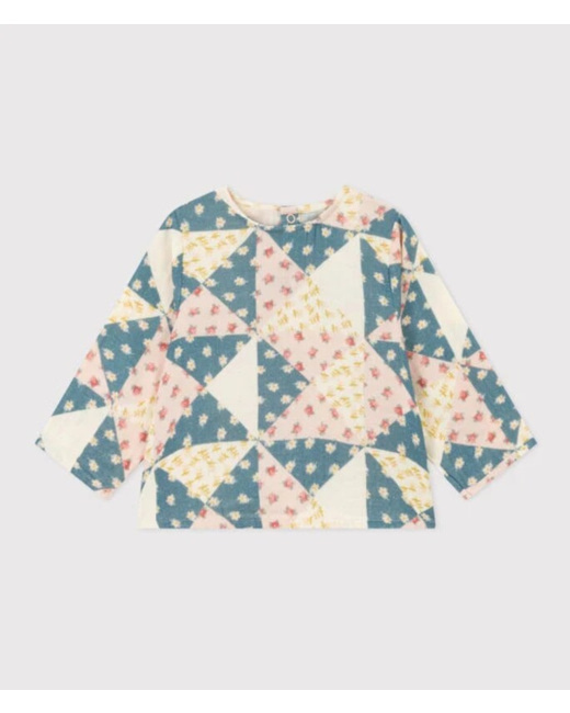 Blouse manches longues Patchwork