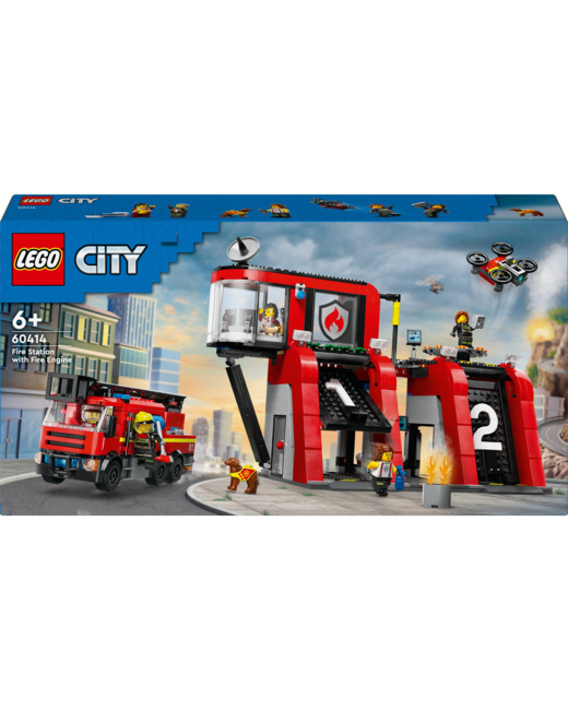 La caserne et le camion de pompiers City
