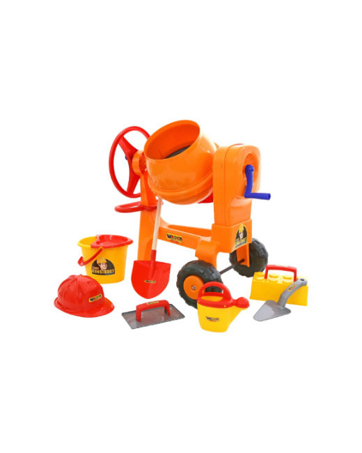 Bétonnière enfant et kit chantier 8 pièces