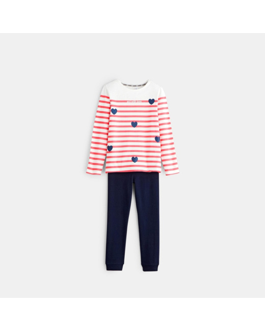 Pyjama en jersey rose fille