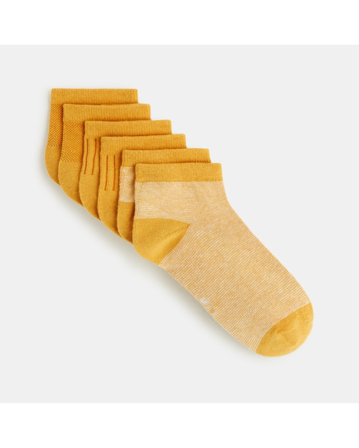Socquettes colorées (lot de 3) jaune garçon