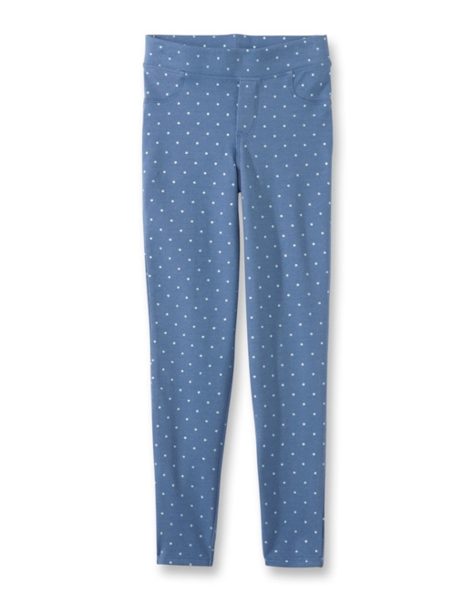 Jeggings à pois bleu fille