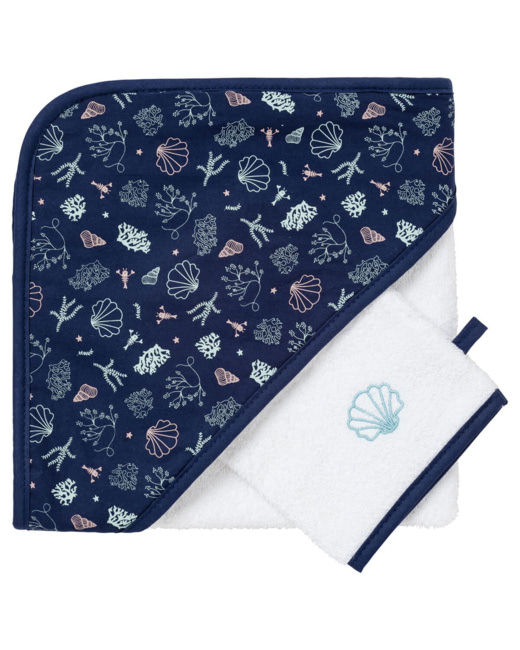 Parure de bain bébé en éponge - Seaside Romance