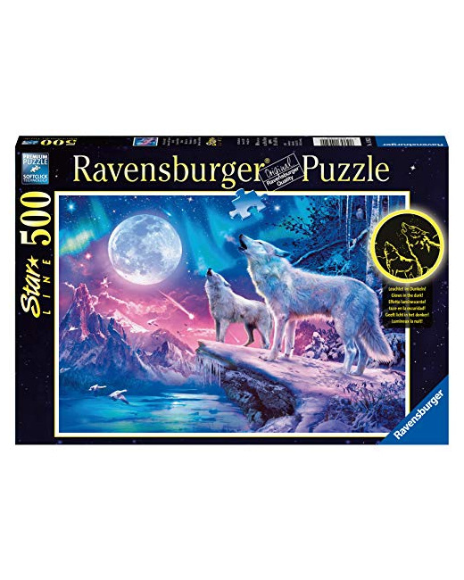 Puzzle - Star Line - Loups sous les lumières du Nord - 500 pièces