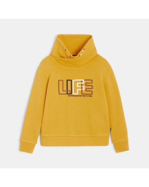 Sweat-shirt à message jaune garçon