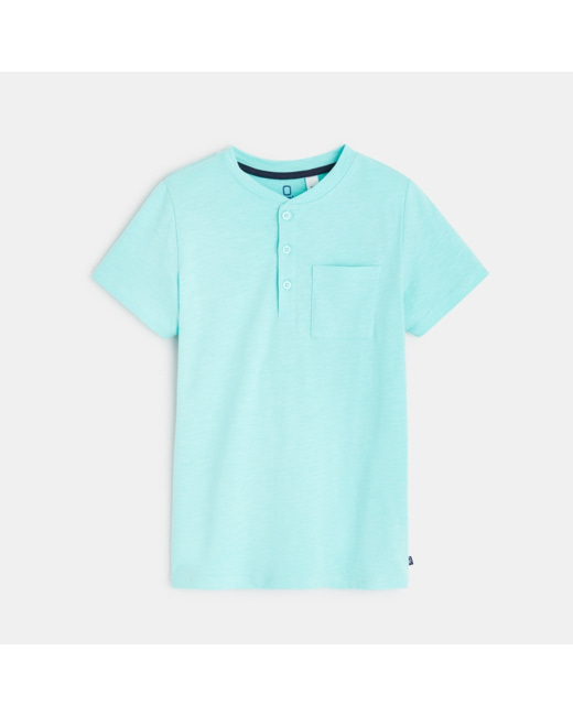 T-shirt tunisien uni bleu garçon