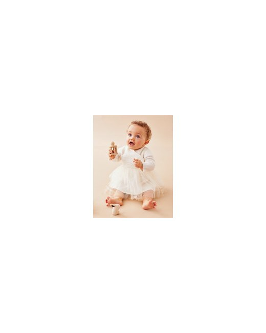 Robe en tricot et tulle