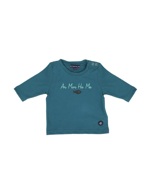 T-shirt manches longues Baby - coton léger - Pétrolio