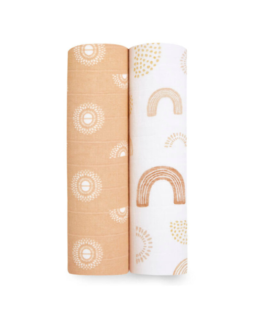 Lot de 2 maxi-langes en mousseline de coton Keep rising