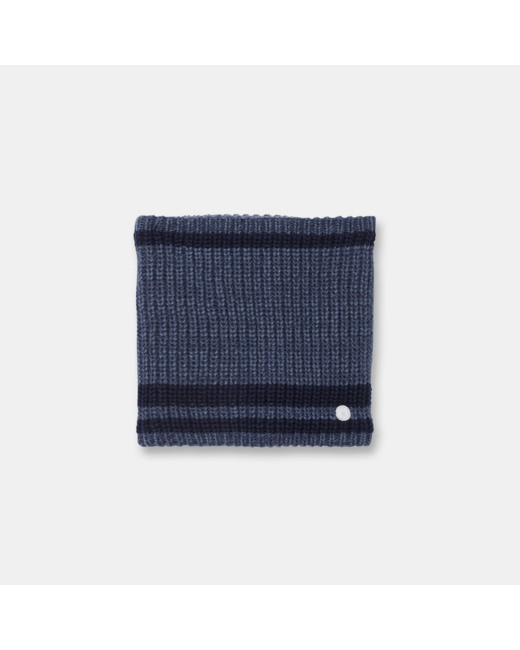 Snood en tricot doublé polaire bleu garçon