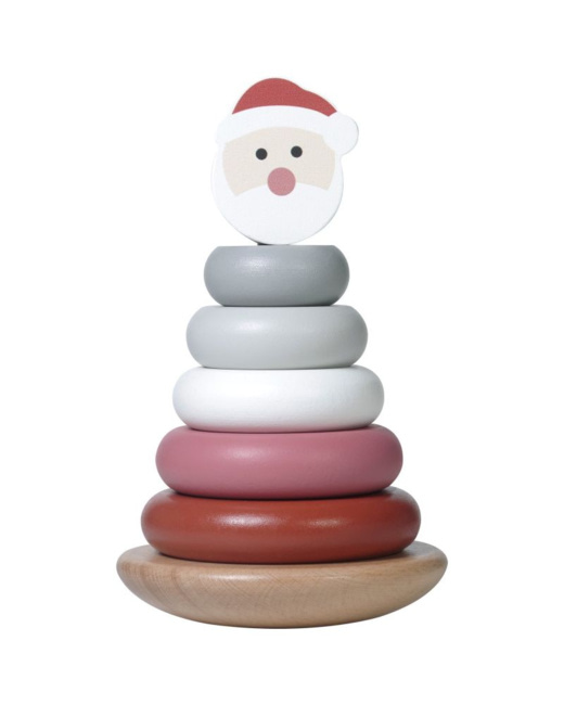 Tour à empiler en bois Père Noël