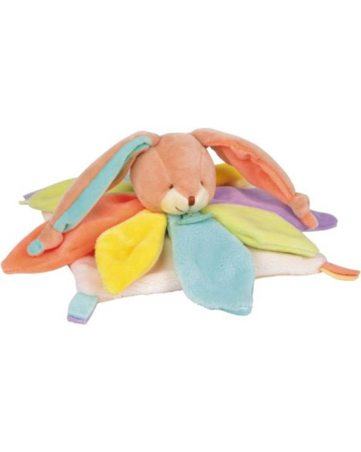 Doudou Lapin Arc-en-ciel