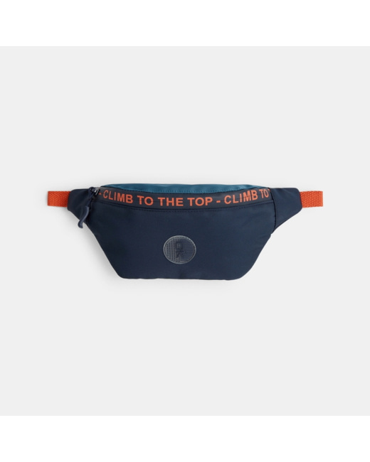 Sac banane à message "climb to the top" bleu garçon