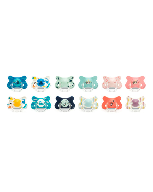 Sucette Total Look Fusion en silicone et tétine physio (+ 18 mois) - Pack X2