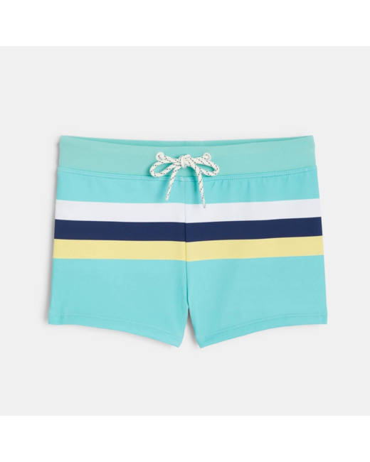 Boxer de bain rayé jaune garçon