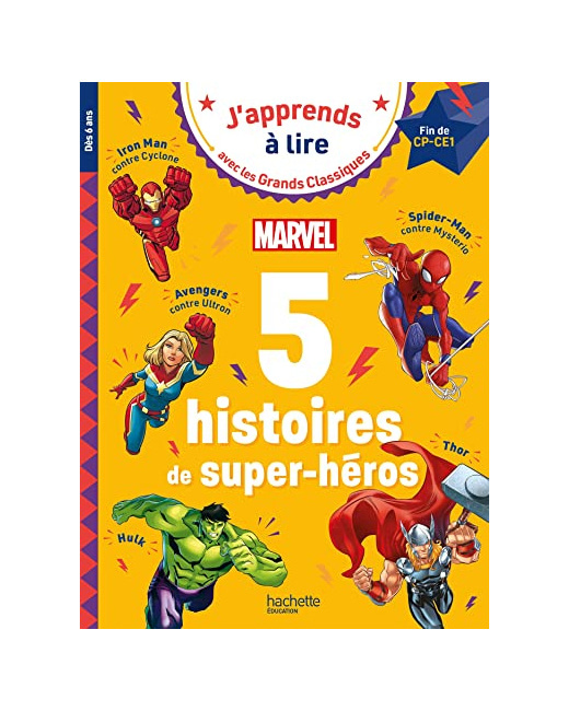 Disney - 5 histoires de super-héros Marvel fin de CP début de CE1