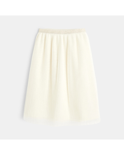 Jupon tutu plissé pailleté blanc fille