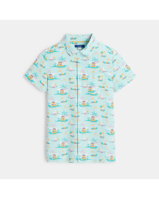 Chemise imprimée manches courtes garçon