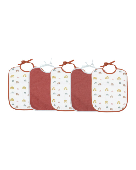 Lot de 5 bavoirs bébé à lacets