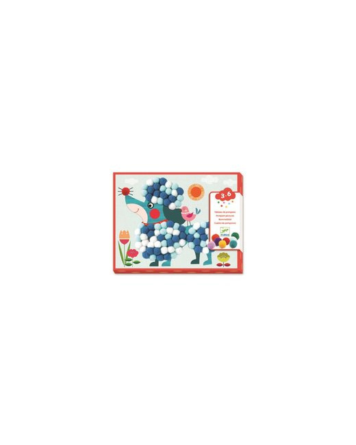 Coffret créatif Tableau de pompons - Des chiens à caresser