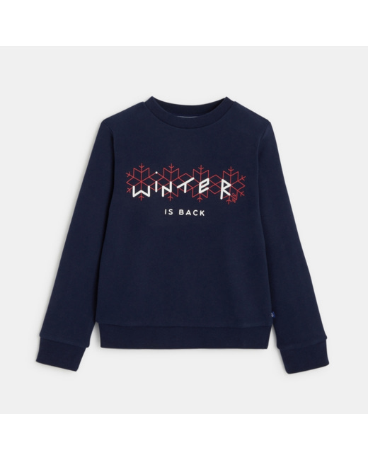 Sweat-shirt d'hiver bleu garçon