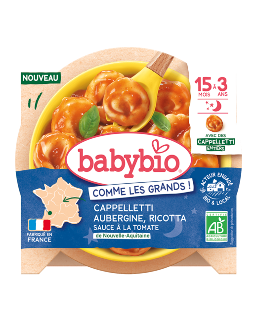 Cappelletti Aubergine Ricotta sauce tomate