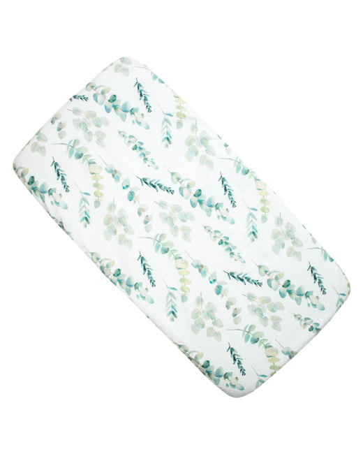 Drap housse berceau en coton, Eucalyptus