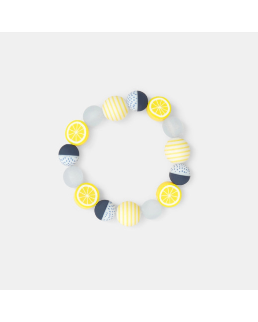 Bracelet de perles jaune fille