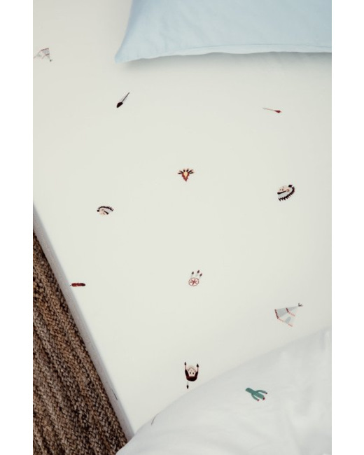 Drap housse coton bio Petite Plume 1 personne