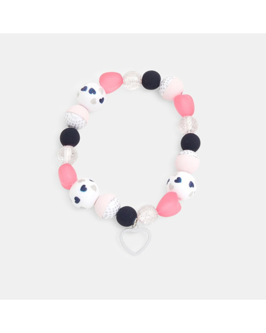 Bracelet de perles rose fille