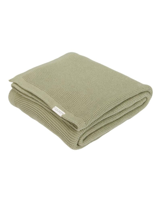 Couverture lit bébé tricotée Pure Olive