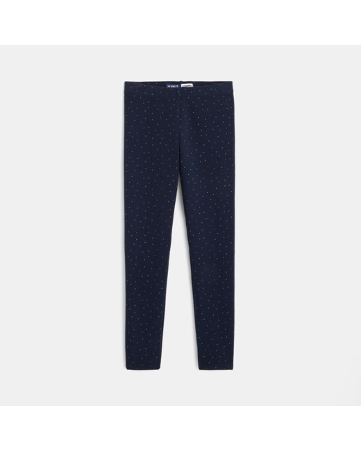Legging chaud bleu fille