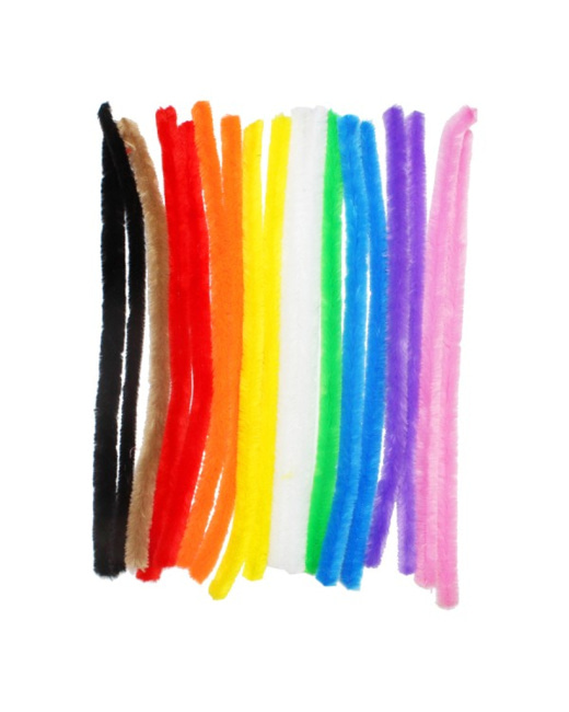 Chenilles - diam 15 mm - 10 Coloris